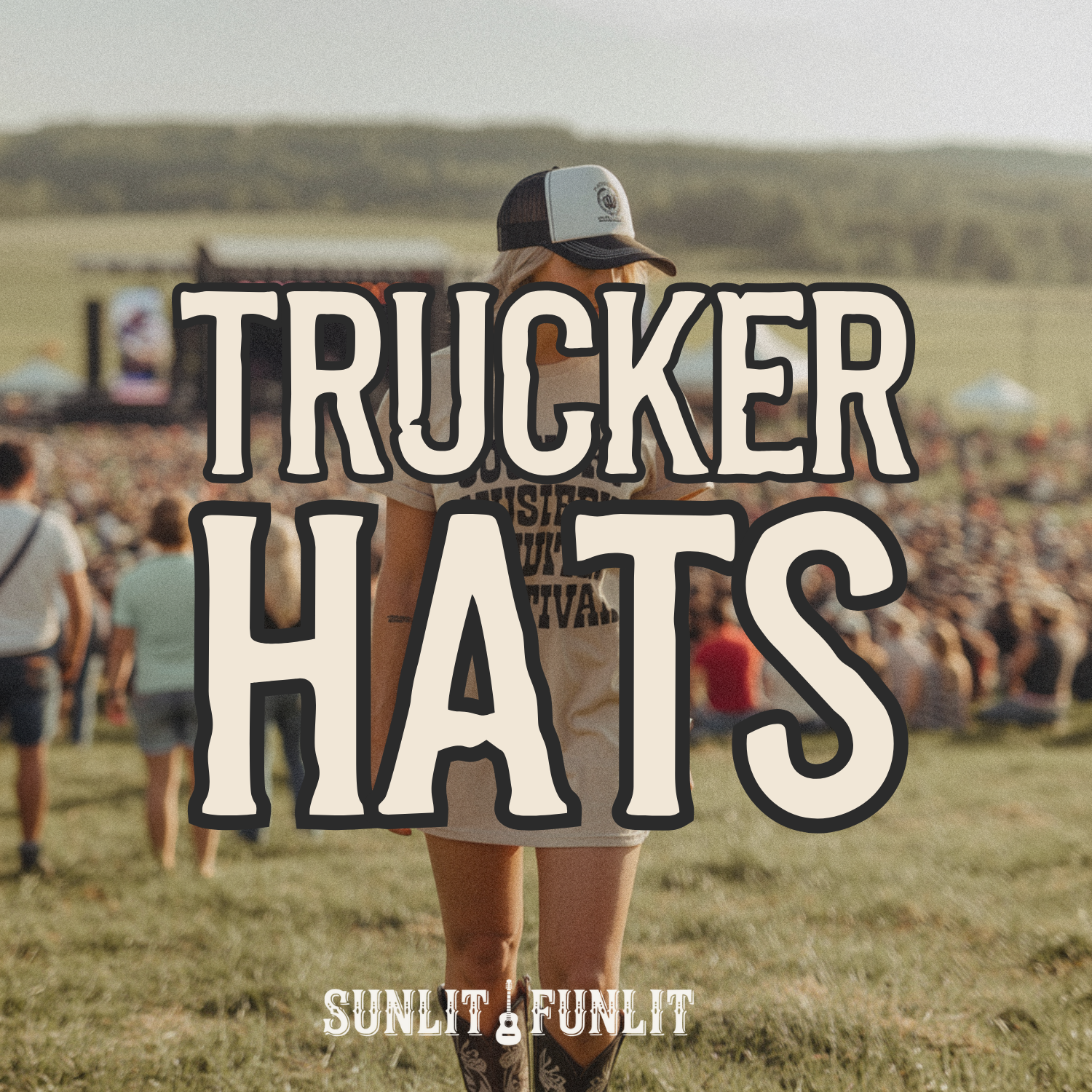 Country Trucker Hats - Sunlit Funlit Country Music Tees