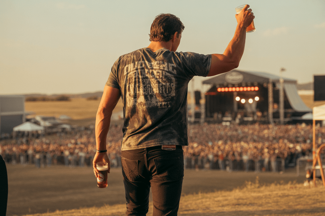 Men's Hardy Concert Outfit Ideas 2026: What to Wear to the Country! Country! Tour - Sunlit Funlit | Graphic Tees for Country Concert Addicts