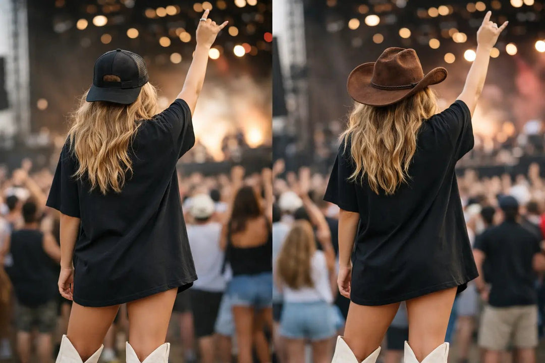 Trucker Hat vs Cowboy Hat for Concerts