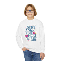 Thumbnail for Youth Angel Outlaw Country Fan Sweatshirt Printify