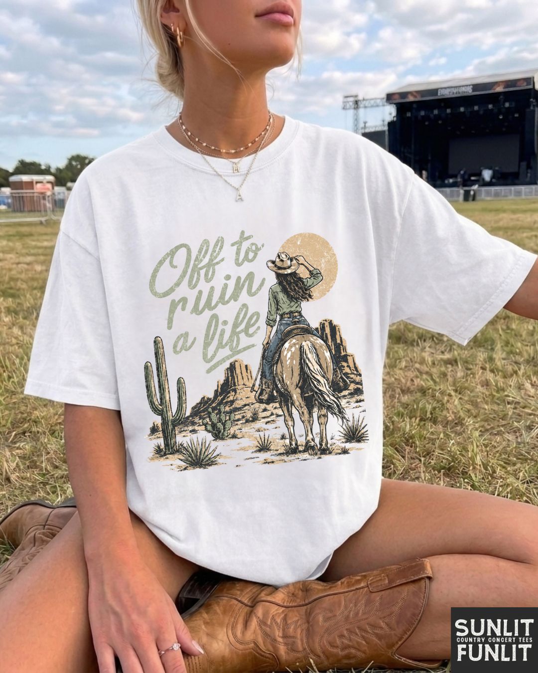Off To Ruin A Life Cowgirl Shirt