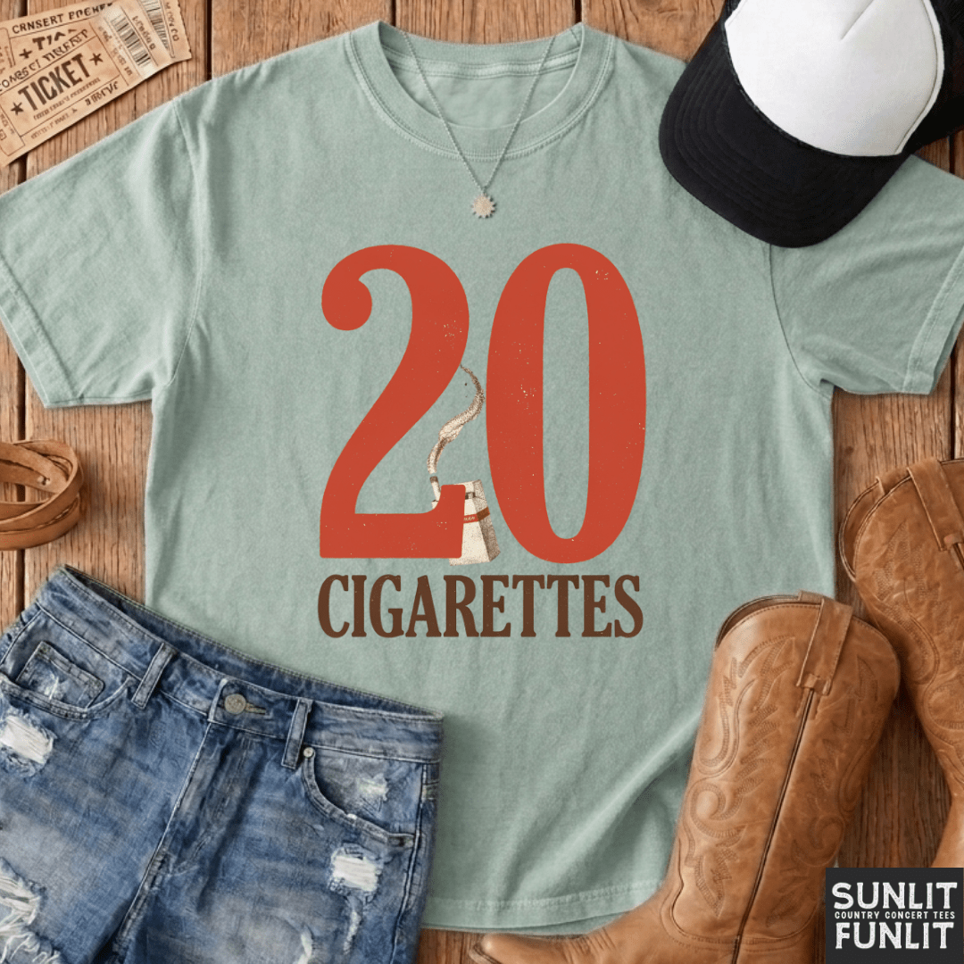 20 Cigarettes Comfort Colors Tee
