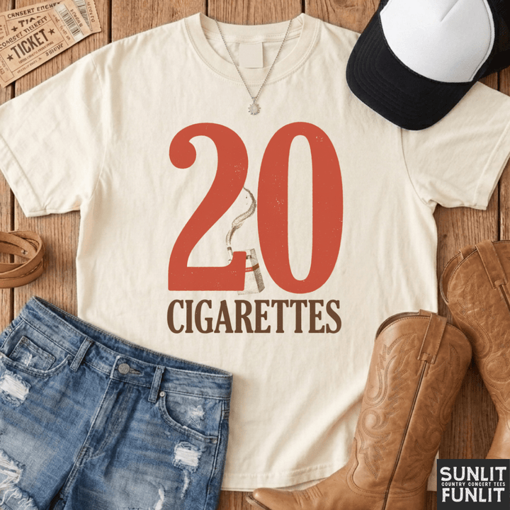 20 Cigarettes Comfort Colors Tee
