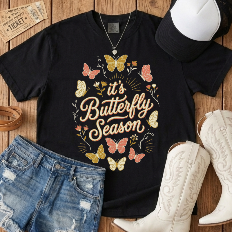 Pastel Butterfly Season Tshirt