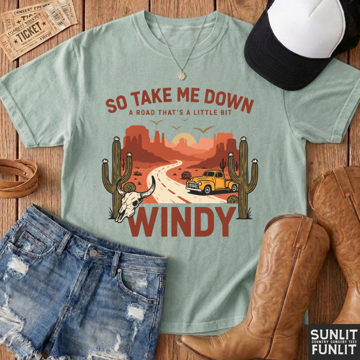 Little Bit Windy Retro Tee