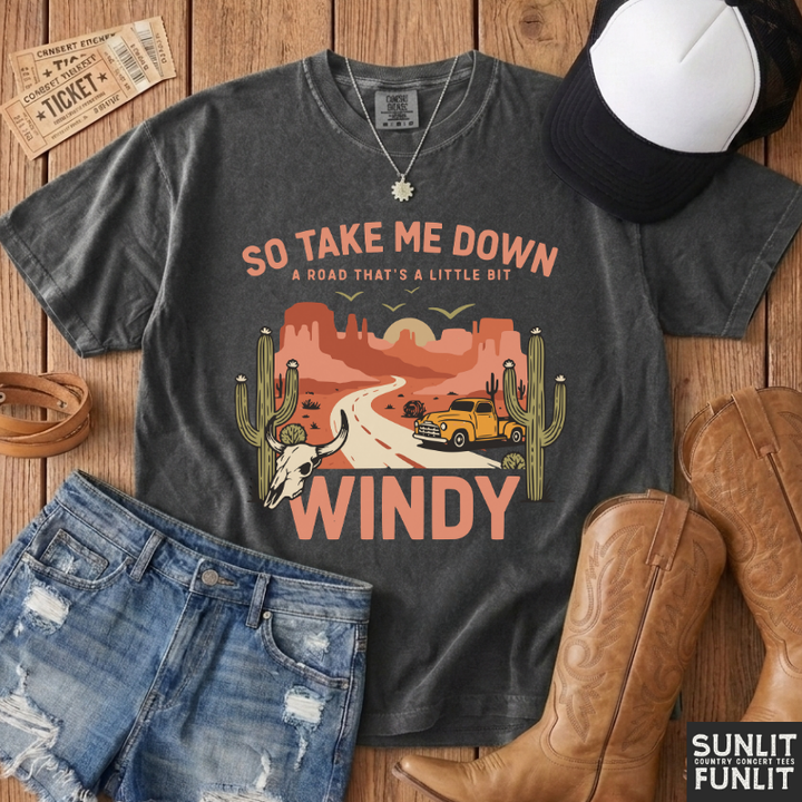 Little Bit Windy Retro Tee