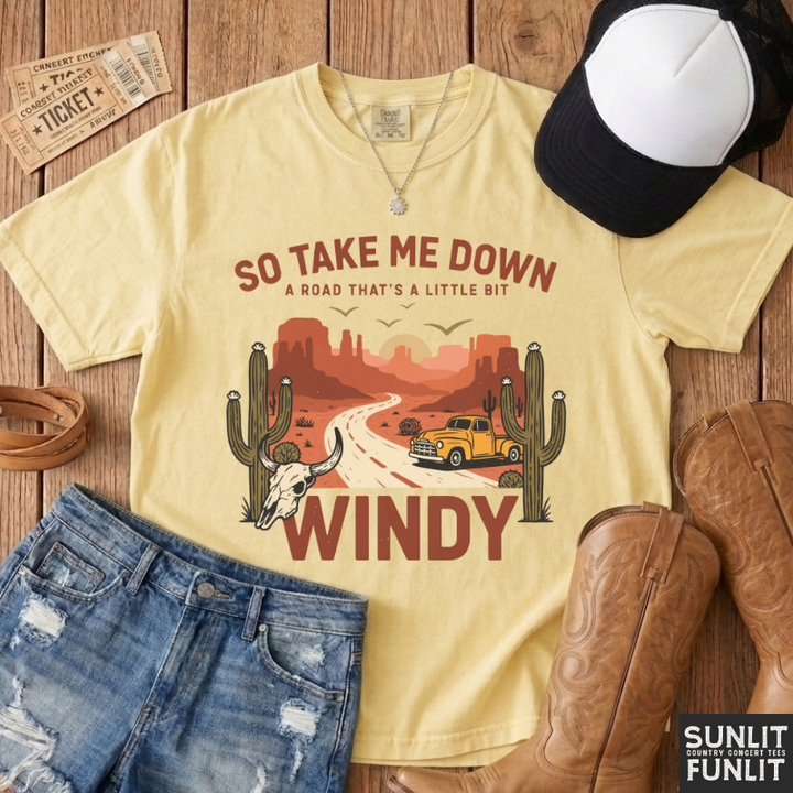 Little Bit Windy Retro Tee