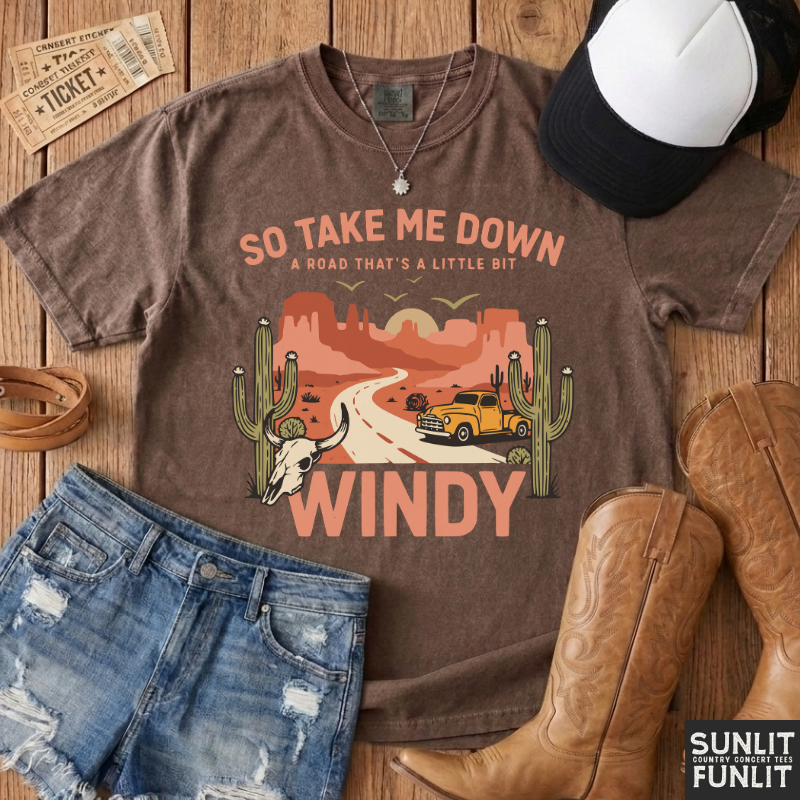 Little Bit Windy Retro Tee