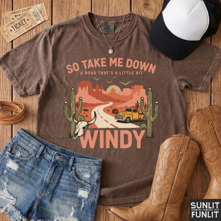 Little Bit Windy Retro Tee