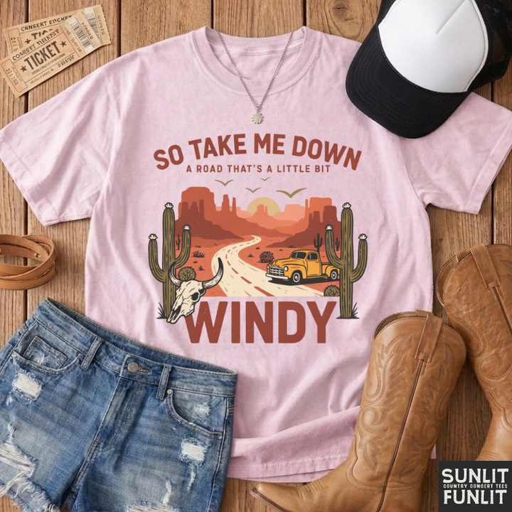Little Bit Windy Retro Tee