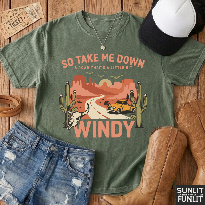 Little Bit Windy Retro Tee