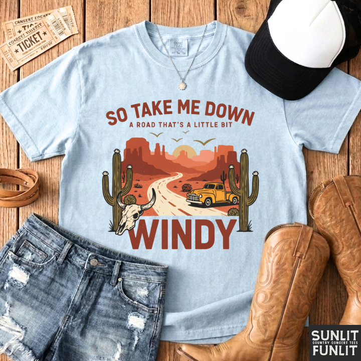 Little Bit Windy Retro Tee