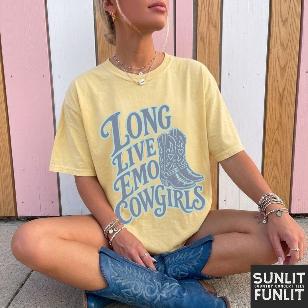 Western Emo Cowgirl Boots Tee
