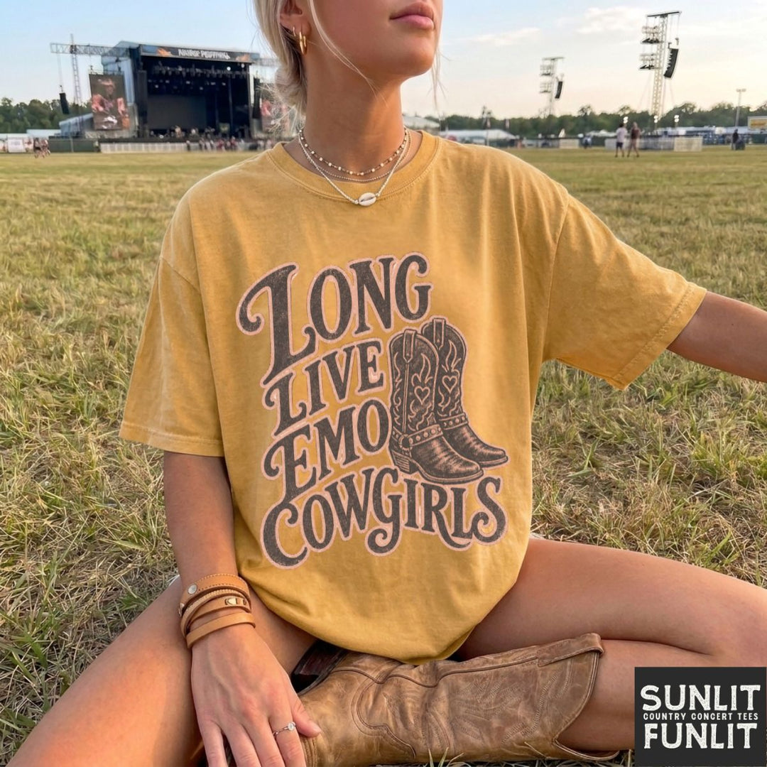 Western Emo Cowgirl Boots Tee