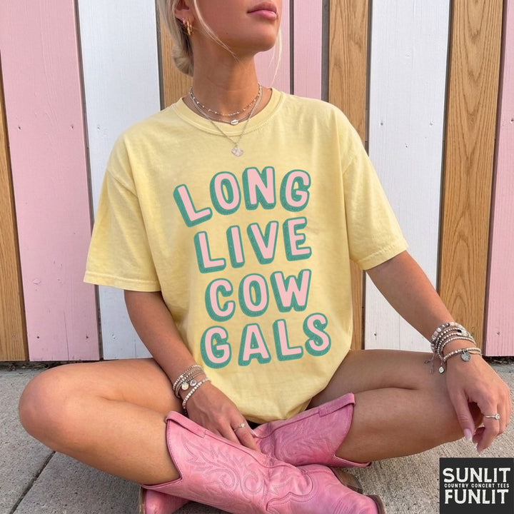 Retro Long Live Cow Gals Tee