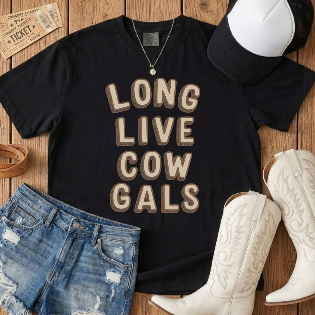 Retro Long Live Cow Gals Tee