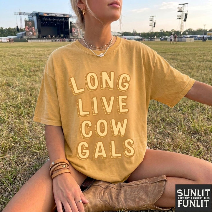 Retro Long Live Cow Gals Tee