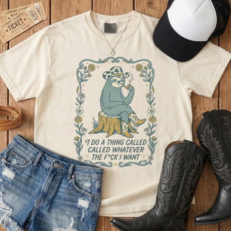 I Do Whatever I Want Sloth Tee