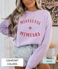 Thumbnail for Mistletoe & Mimosas Christmas Sweater | Christmas Gifts for Friends