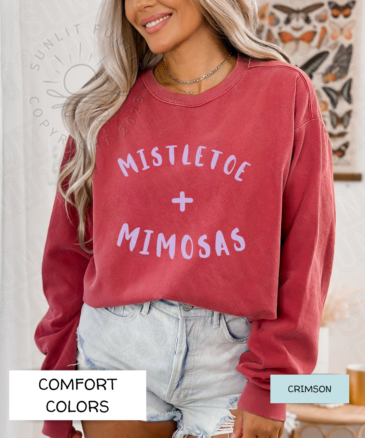 Mistletoe & Mimosas Christmas Sweater | Christmas Gifts for Friends