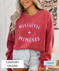 Thumbnail for Mistletoe & Mimosas Christmas Sweater | Christmas Gifts for Friends