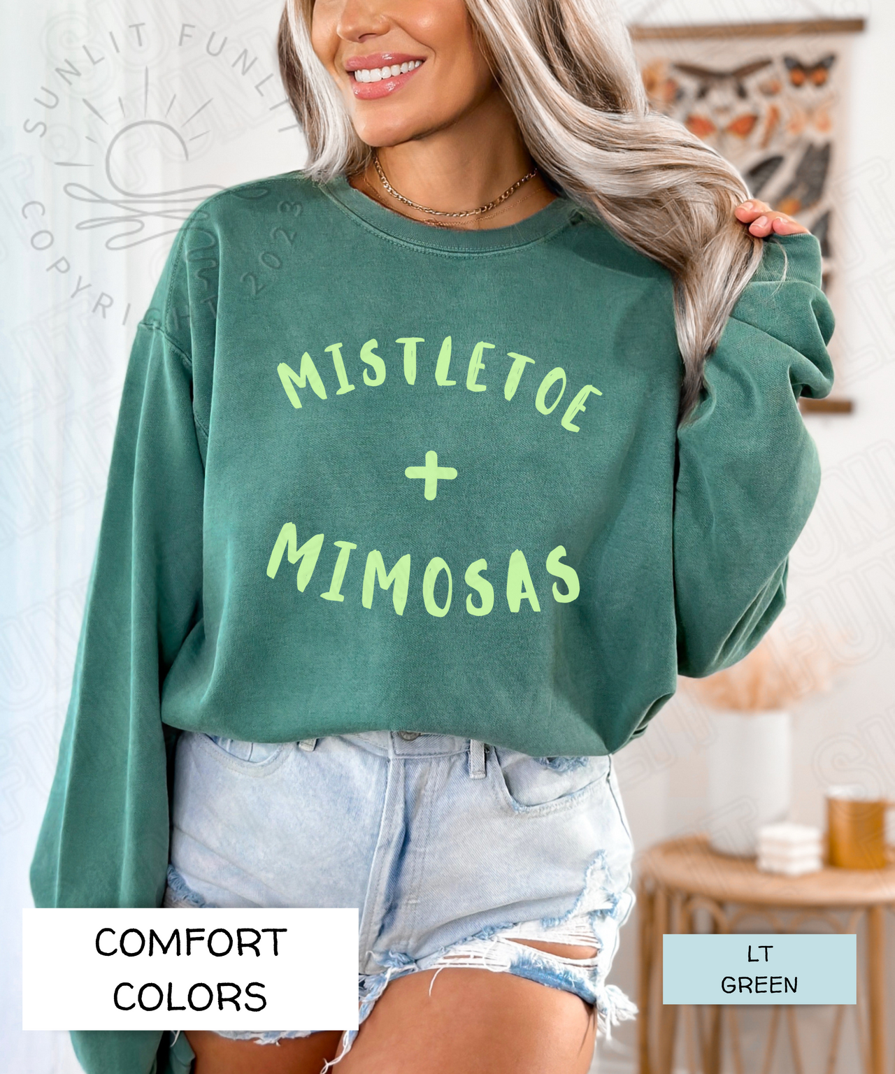 Mistletoe & Mimosas Christmas Sweater | Christmas Gifts for Friends