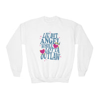 Thumbnail for Youth Angel Outlaw Country Fan Sweatshirt Printify