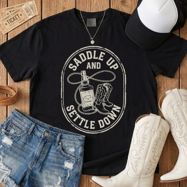 Saddle Up Settle Down Tee