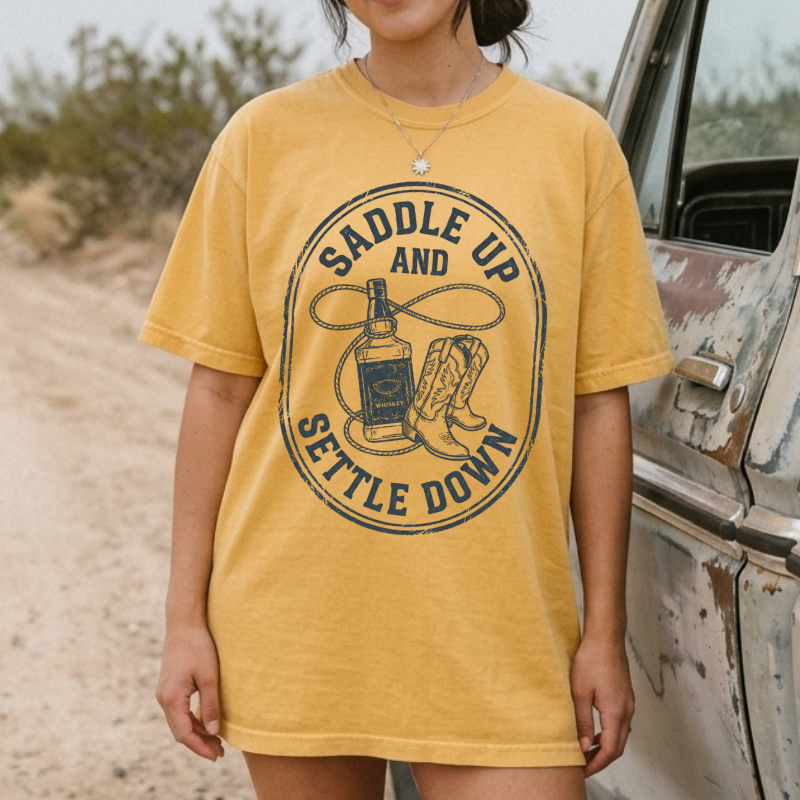 Saddle Up Settle Down Tee