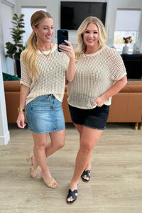 Thumbnail for Coastal Dreams Fishnet Top in Cream