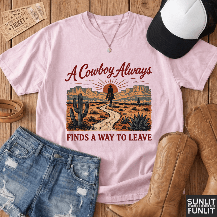 A Cowboy Always Ella Fan T-Shirt
