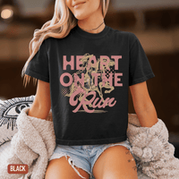 Thumbnail for A Heart on the Run Cowgirl Boxy Cropped Tee - Sunlit Funlit | Graphic Tees for Country Concert Addicts