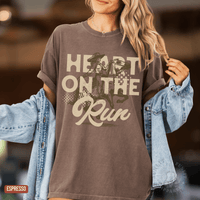 Thumbnail for A Heart on the Run Cowgirl Tee - Sunlit Funlit | Graphic Tees for Country Concert Addicts