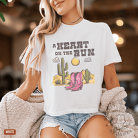 Thumbnail for A Heart on the Run Desert Boots Boxy Cropped Tee - Sunlit Funlit | Graphic Tees for Country Concert Addicts