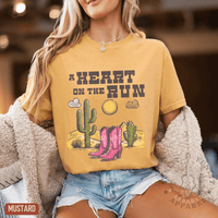 Thumbnail for A Heart on the Run Desert Boots Tee - Sunlit Funlit | Graphic Tees for Country Concert Addicts