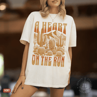 Thumbnail for A Heart on the Run Desert Comfort Colors Tee - Sunlit Funlit | Graphic Tees for Country Concert Addicts