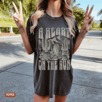 Thumbnail for A Heart on the Run Desert Comfort Colors Tee - Sunlit Funlit | Graphic Tees for Country Concert Addicts
