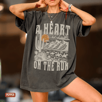 Thumbnail for A Heart on the Run Desert Moon Tee - Sunlit Funlit | Graphic Tees for Country Concert Addicts