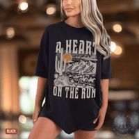 Thumbnail for A Heart on the Run Desert Moon Tee - Sunlit Funlit | Graphic Tees for Country Concert Addicts