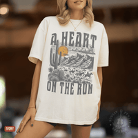 Thumbnail for A Heart on the Run Desert Moon Tee - Sunlit Funlit | Graphic Tees for Country Concert Addicts