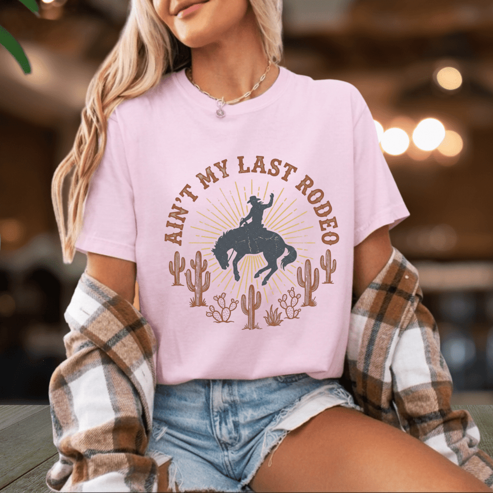 Ain't My Last Rodeo Bronco Tee - Sunlit Funlit