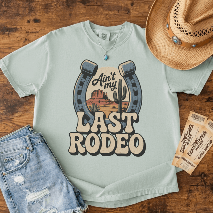 Ain't My Last Rodeo Retro Country Festival Tee - Sunlit Funlit Country Concert Tees