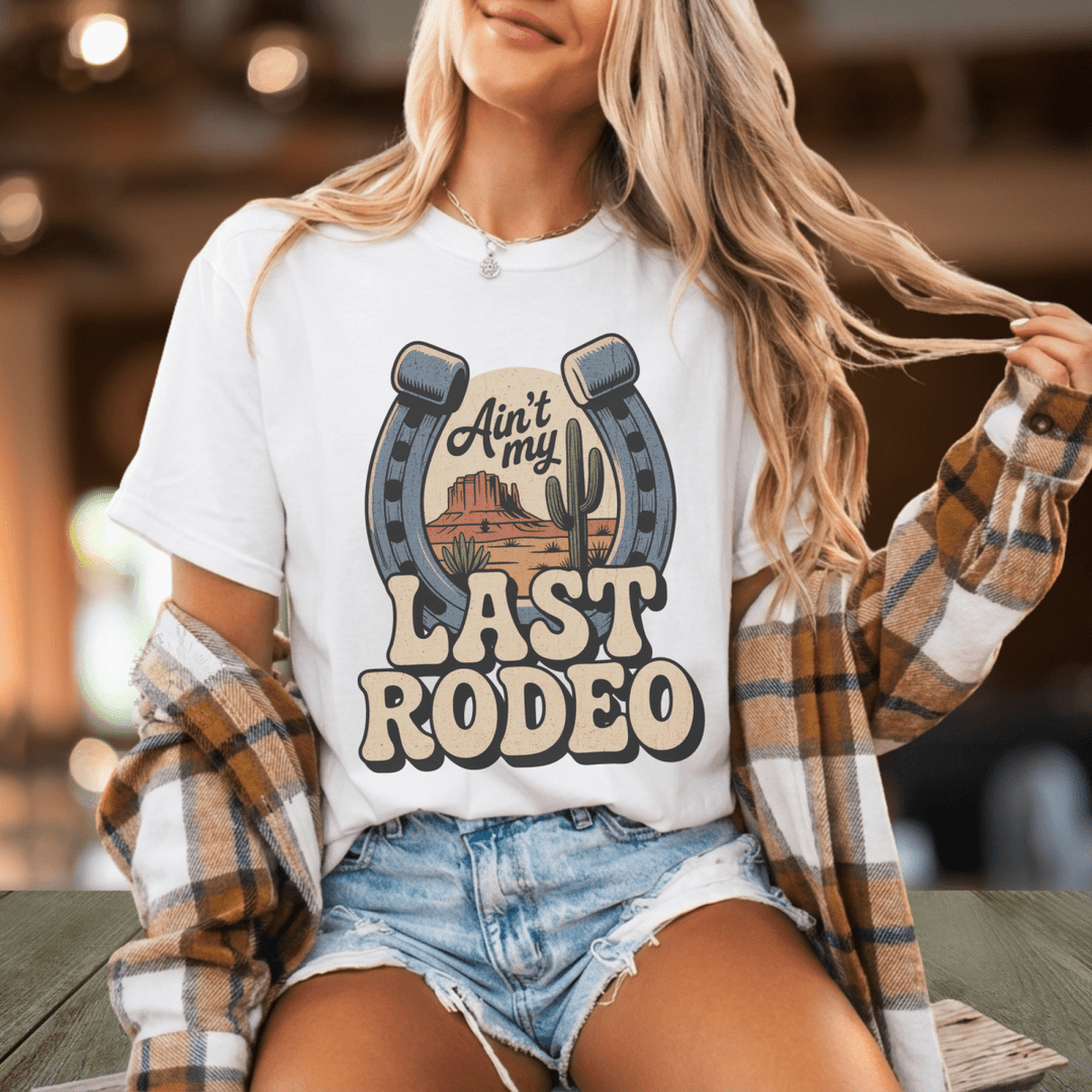 Ain't My Last Rodeo Retro Country Festival Tee - Sunlit Funlit Country Concert Tees