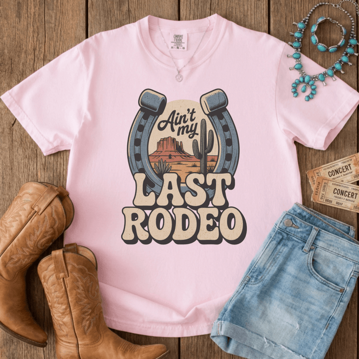 Ain't My Last Rodeo Retro Country Festival Tee - Sunlit Funlit Country Concert Tees