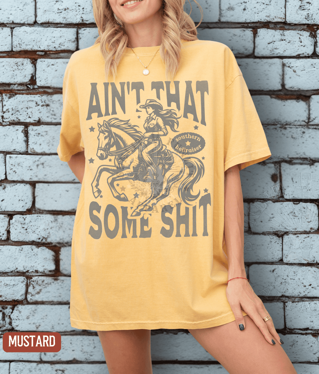 Ain't That Some Sh*t Southern Hellraiser Tee - Sunlit Funlit | Graphic Tees for Country Concert Addicts