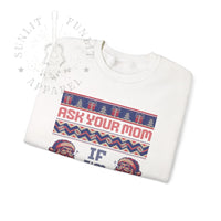 Thumbnail for Ask Your Mom If I'm Real Funny Christmas Sweater - Sunlit Funlit Country Music Tees