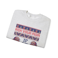 Thumbnail for Ask Your Mom If I'm Real Funny Christmas Sweater - Sunlit Funlit Country Music Tees