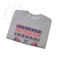 Thumbnail for Ask Your Mom If I'm Real Funny Christmas Sweater - Sunlit Funlit Country Music Tees