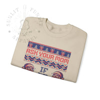 Thumbnail for Ask Your Mom If I'm Real Funny Christmas Sweater - Sunlit Funlit Country Music Tees