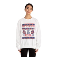 Thumbnail for Ask Your Mom If I'm Real Funny Christmas Sweater - Sunlit Funlit Country Music Tees